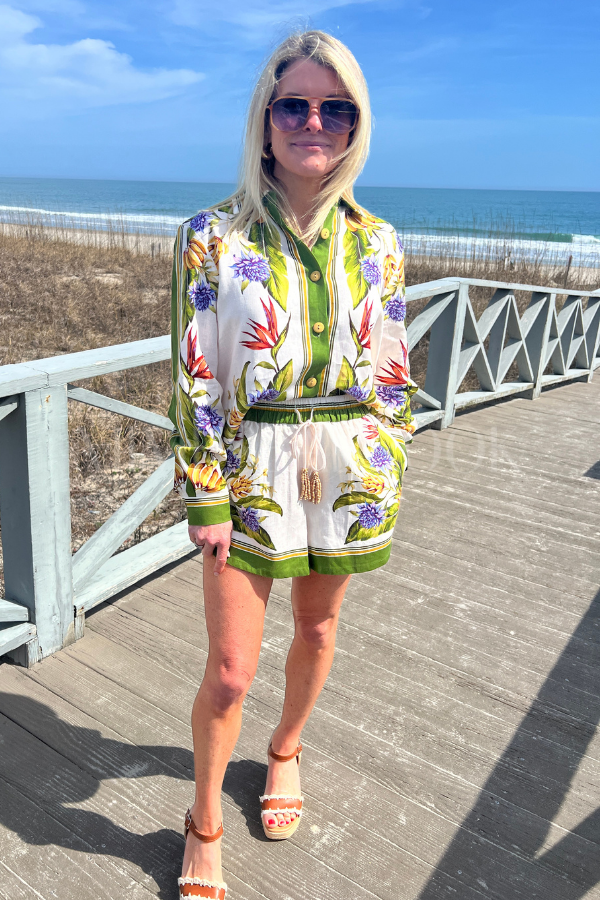 Tropical Scarf Sand Shirt by Farm Rio