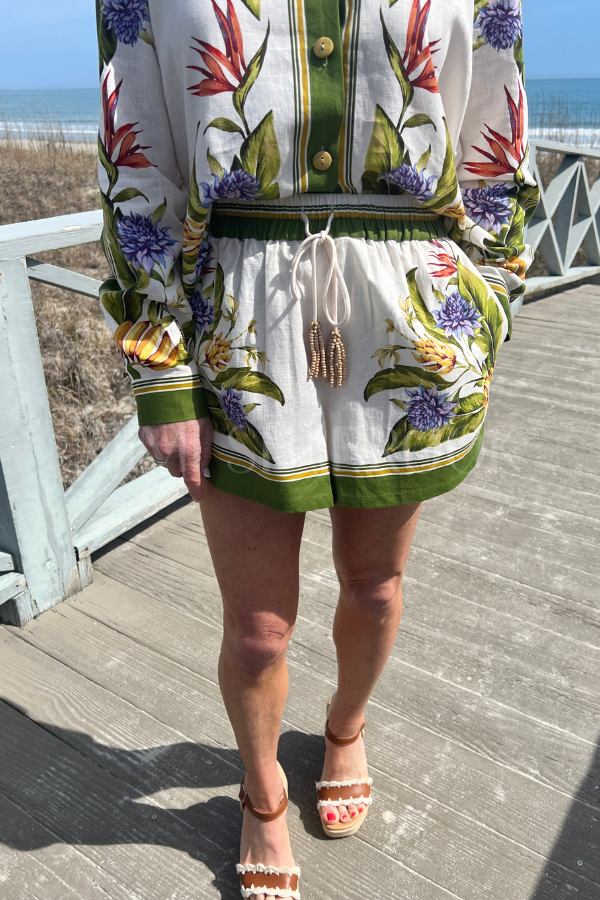Tropical Scarf Sand Shorts by Farm Rio