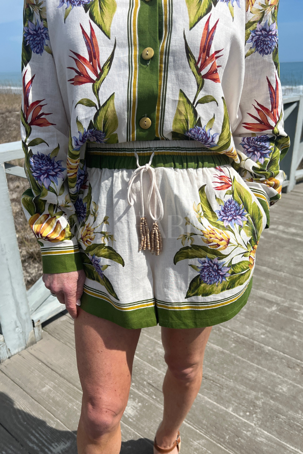 Tropical Scarf Sand Shorts by Farm Rio