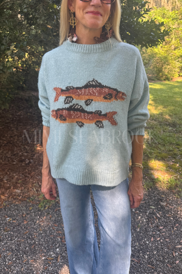 Trout sweater, blue