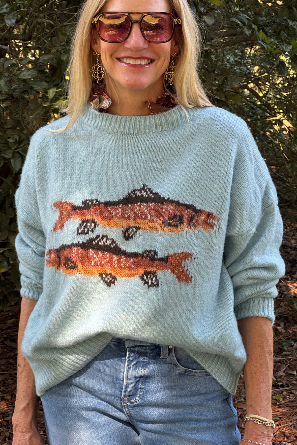Trout sweater, blue