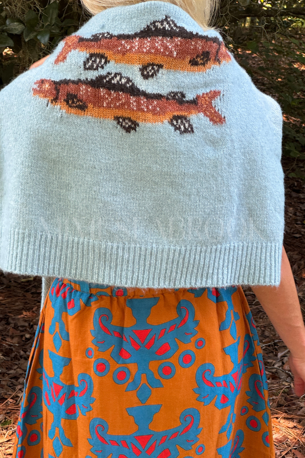 Trout sweater, blue