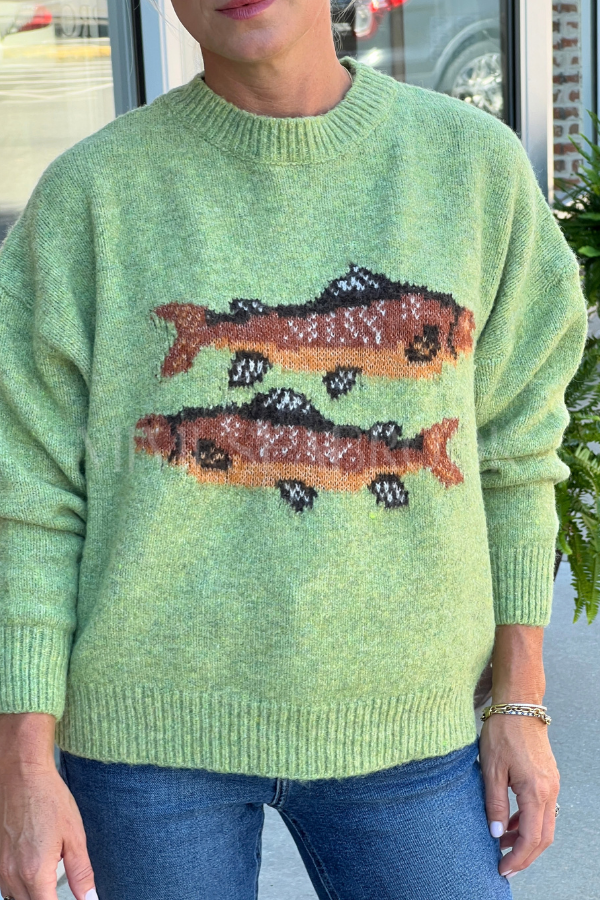 Trout sweater, green