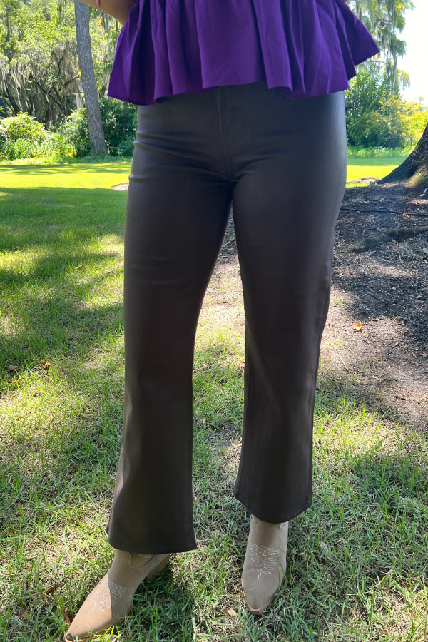 Viviana jeans, coated espresso