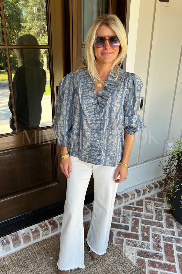 Vivienne top, dusty blue