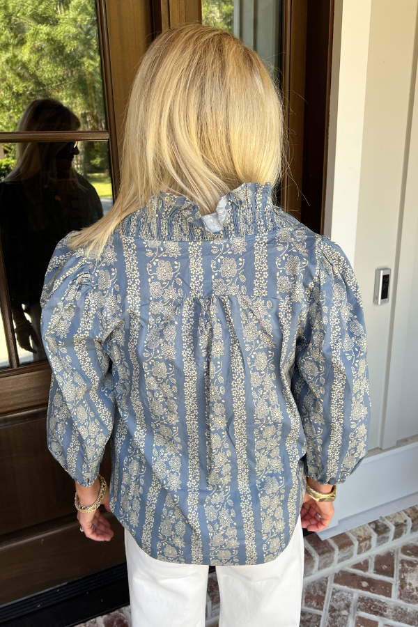 Vivienne top, dusty blue