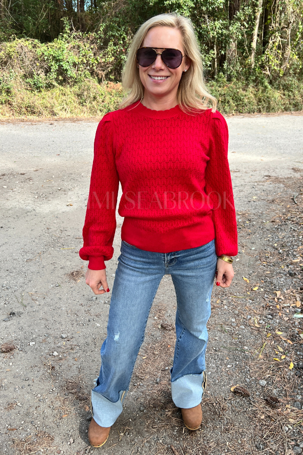 Welker sweater, red