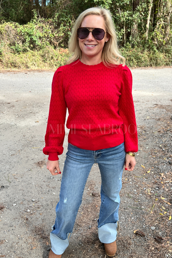 Welker sweater, red