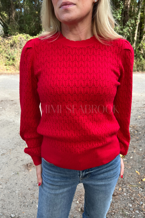 Welker sweater, red