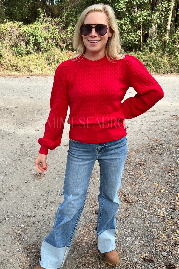 Welker sweater, red