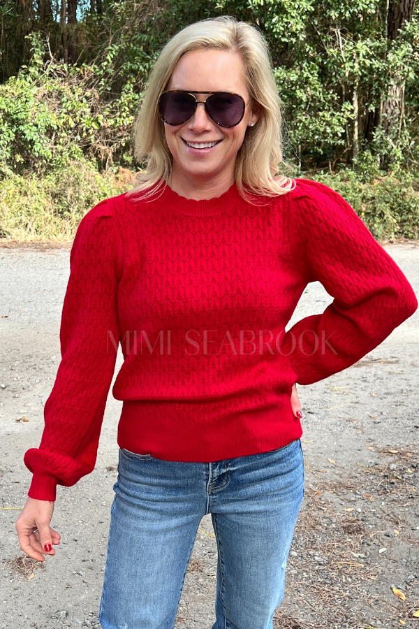 Welker sweater, red