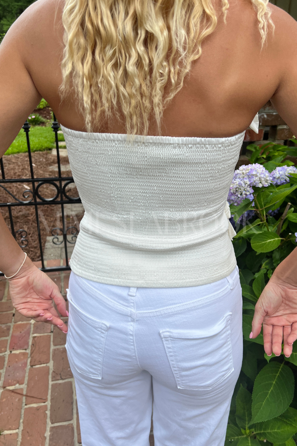 White Smocked Top by Farm Rio