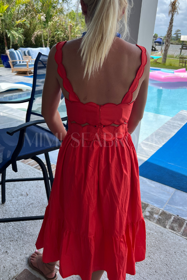 Whittier dress, red