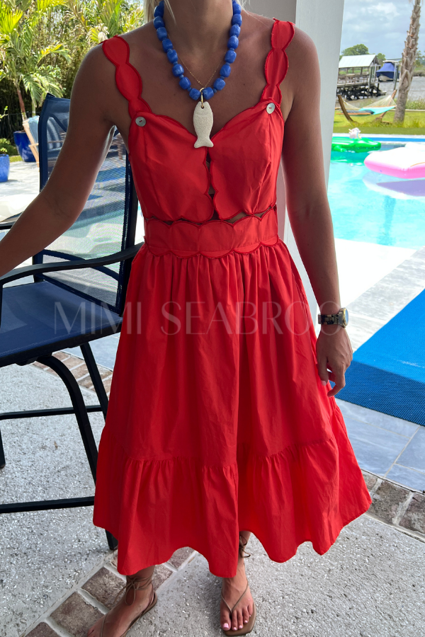 Whittier dress, red
