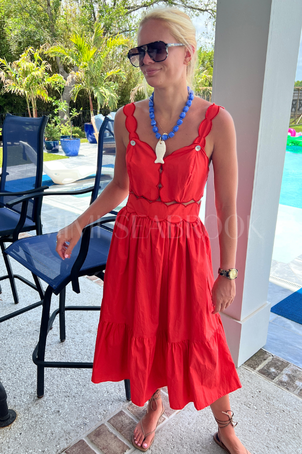 Whittier dress, red