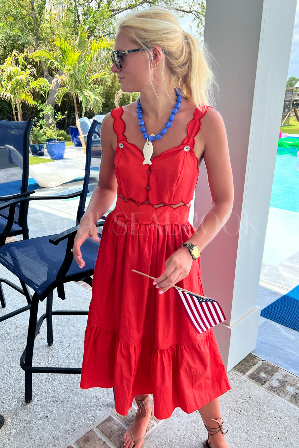 Whittier dress, red