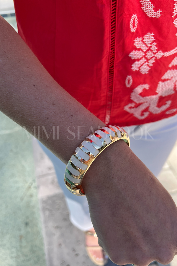 Wilkin bangle bracelet, white