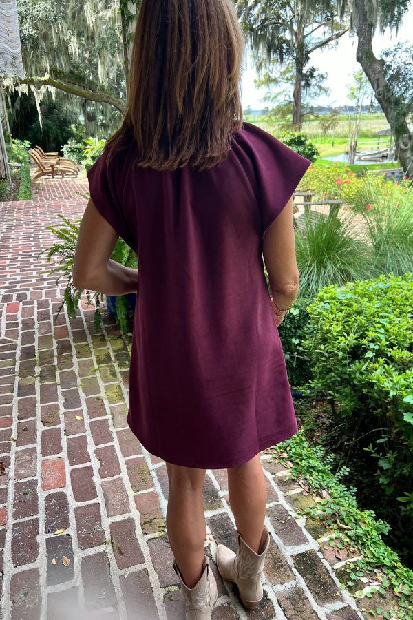 Wilkins dress, wine