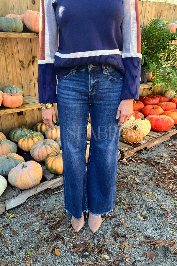 Willow wide leg jeans, dark denim