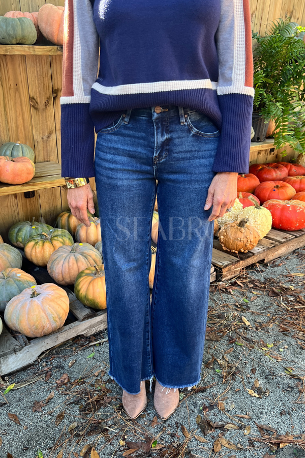 Willow wide leg jeans, dark denim