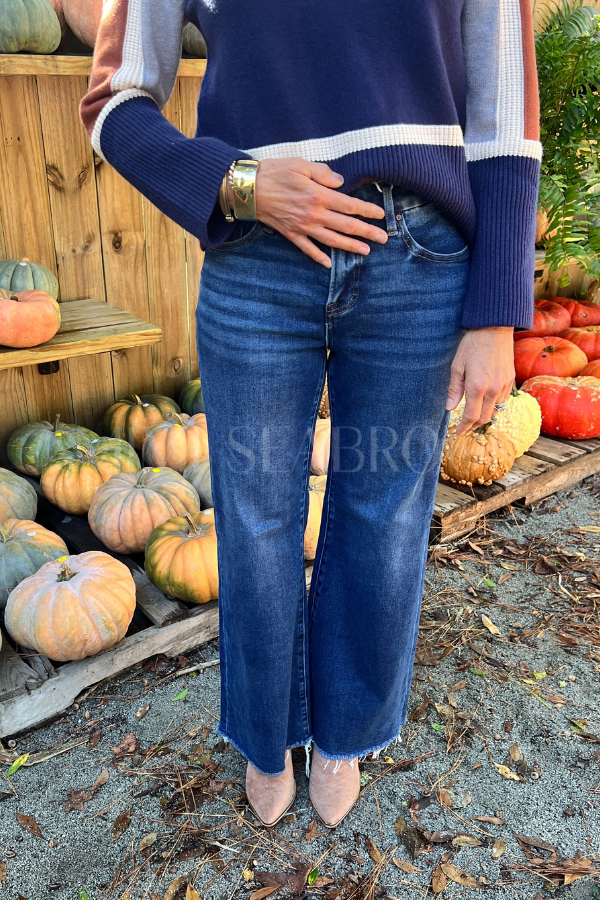 Willow wide leg jeans, dark denim