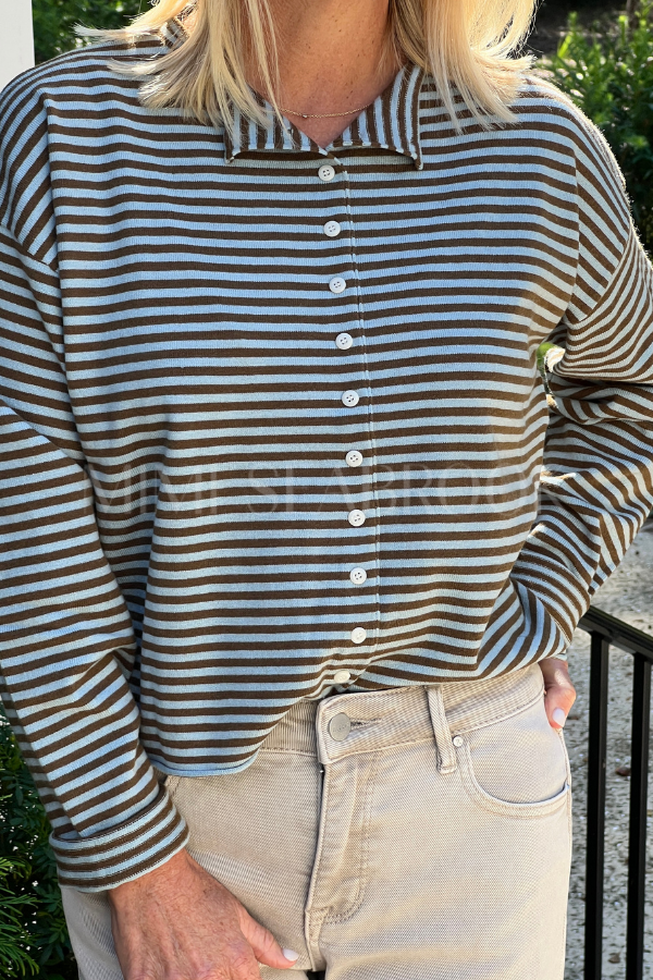 Winnie sweater, blue/brown