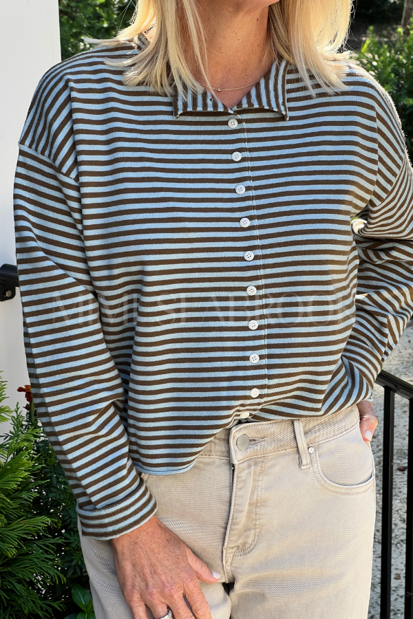Winnie sweater, blue/brown