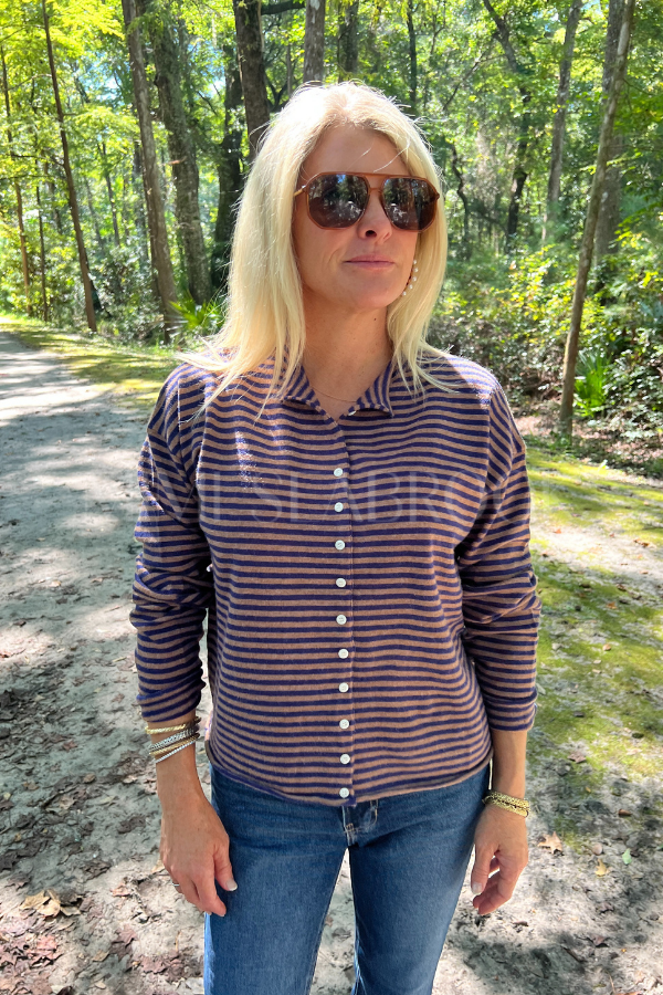 Winnie sweater, brown/navy