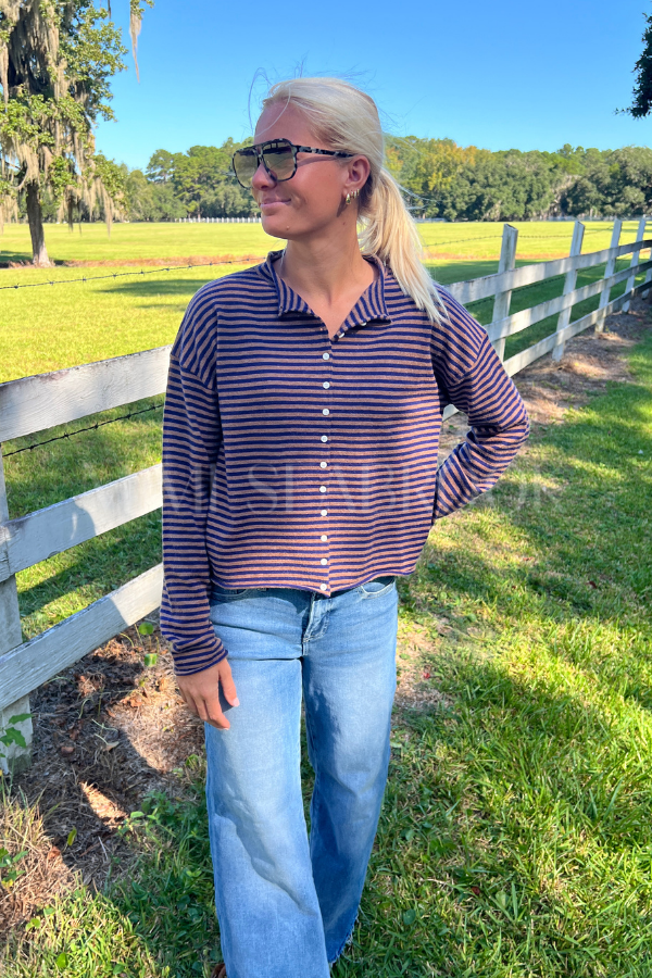 Winnie sweater, brown/navy