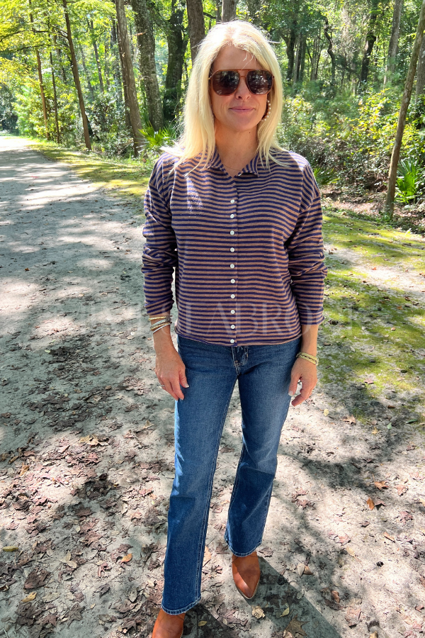 Winnie sweater, brown/navy