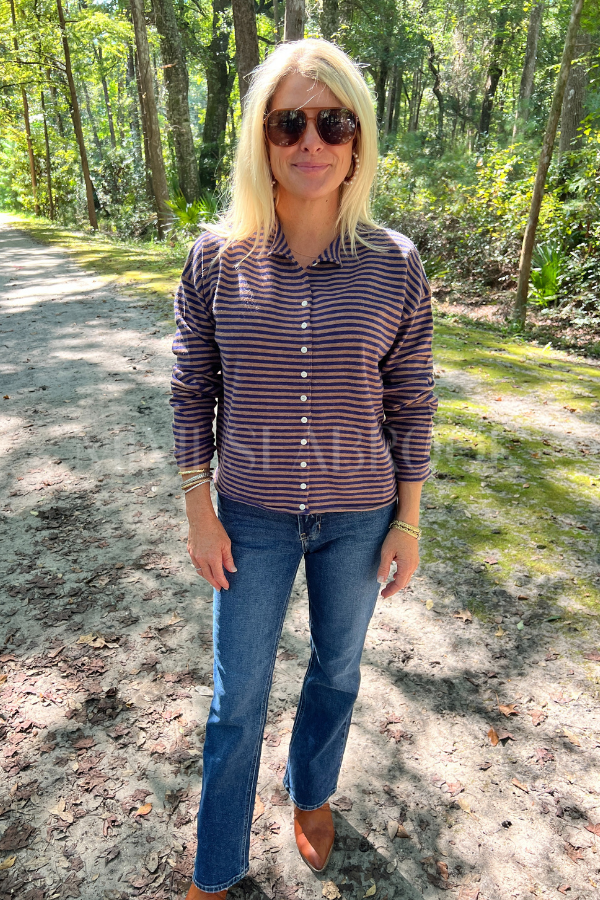 Winnie sweater, brown/navy