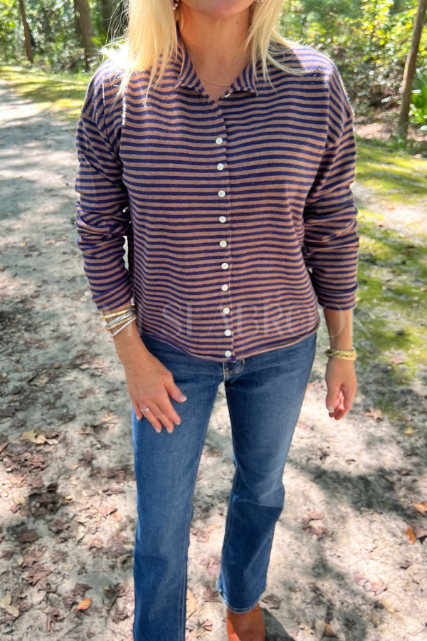 Winnie sweater, brown/navy