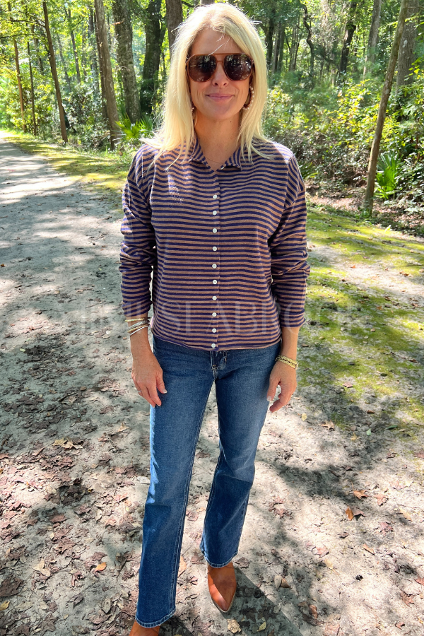 Winnie sweater, brown/navy