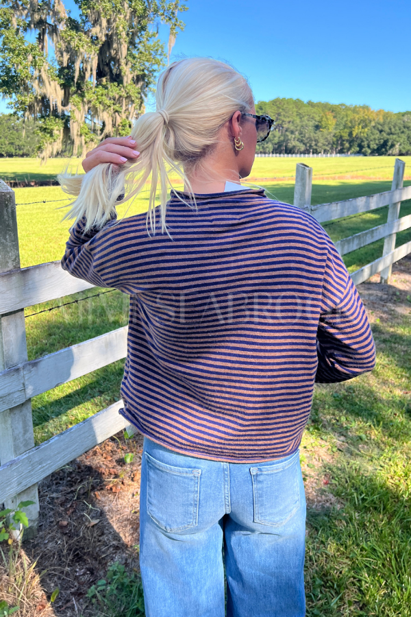 Winnie sweater, brown/navy