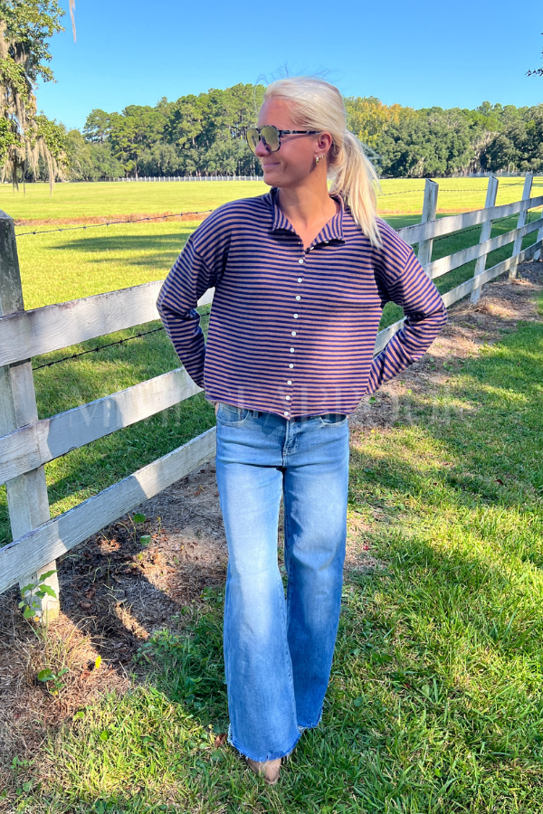 Winnie sweater, brown/navy
