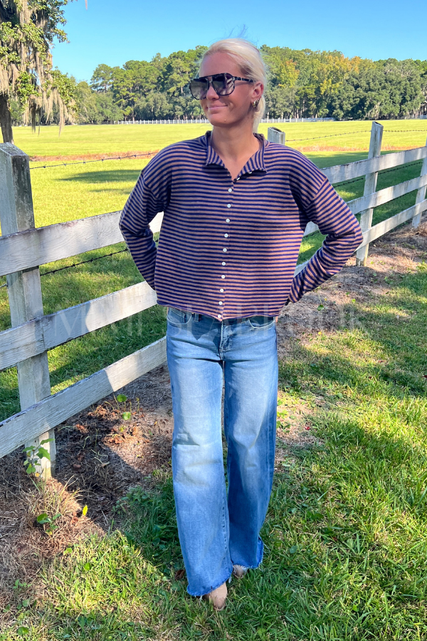 Winnie sweater, brown/navy