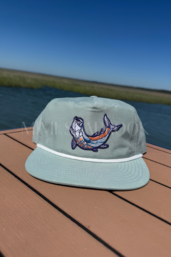 Winyah Hat x King + Pitt, Blue/White Tarpon