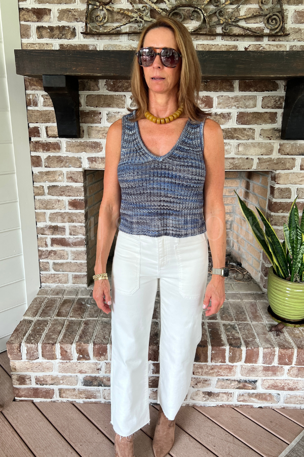 Woodson top, blue