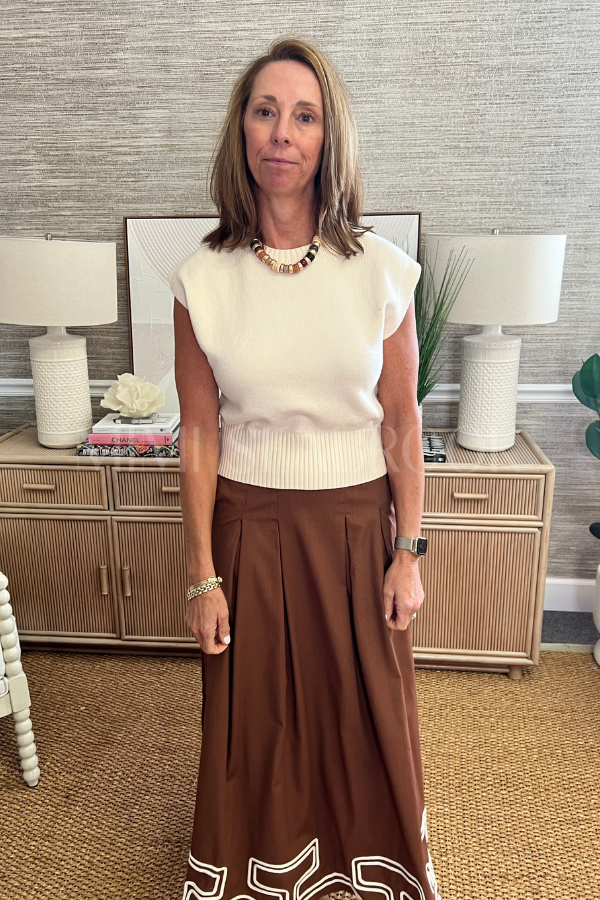 Wynne sweater top, cream (Pre-order ships Sept 16)