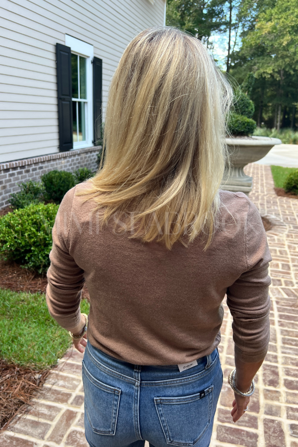 Yara cardigan sweater, taupe