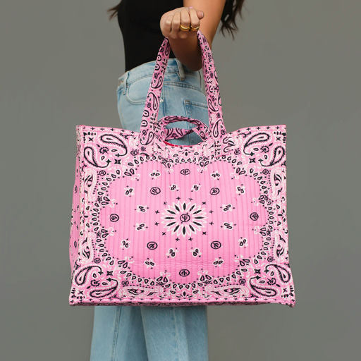 Bandana Tote, pink