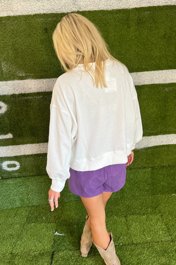 Millie Sweatshirt Top, orange/purple