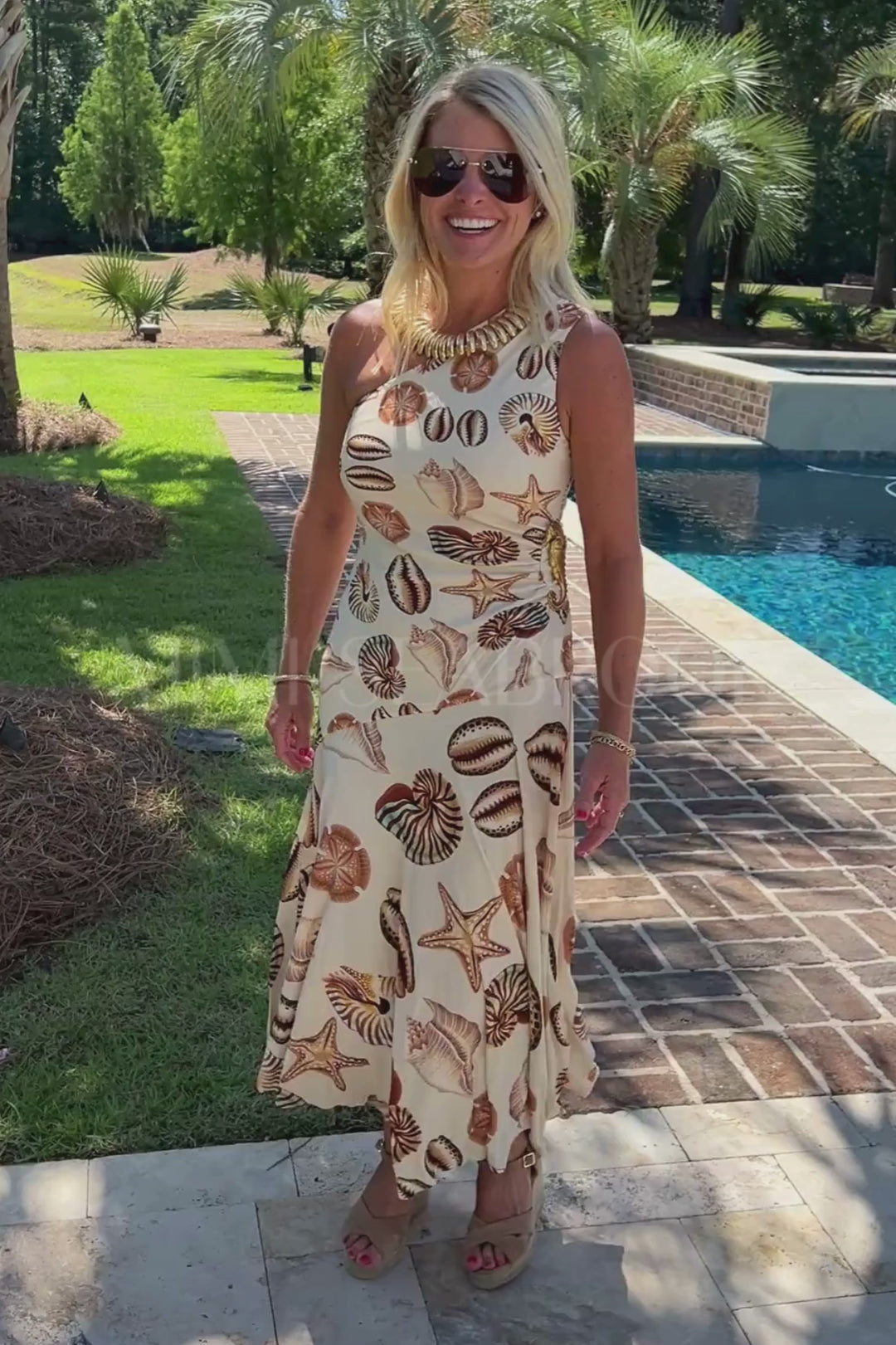 Marine Shells Maxi Dress by Farm Rio