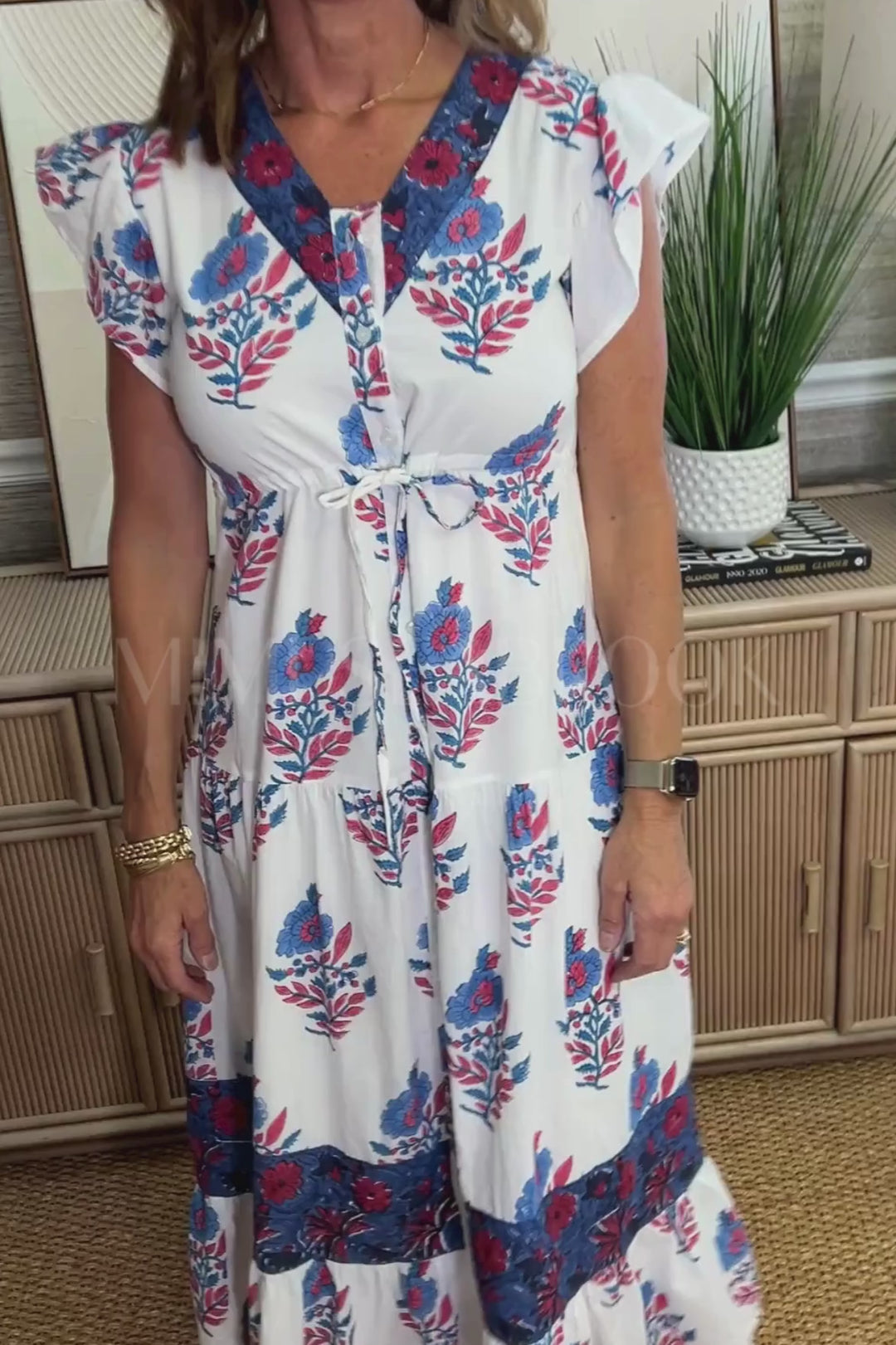 Rosa Dress, Ultramarine by Victoria Dunn