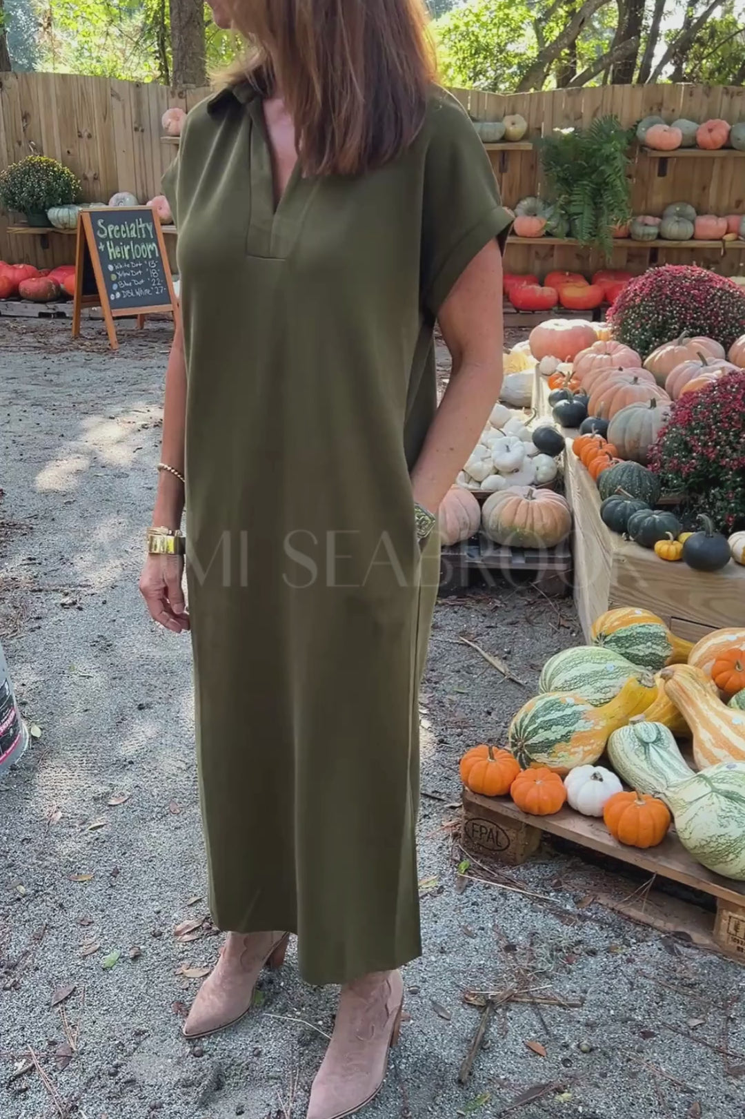 Reaves dress, olive