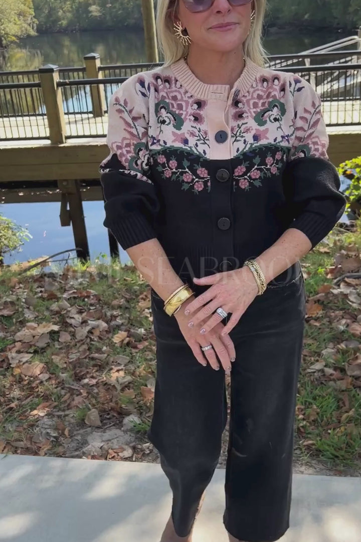 Belle Garden Mixed Knit Cardigan by Farm Rio