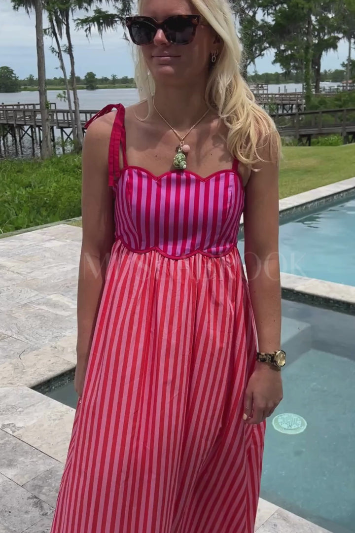 Taylor dress, red pink