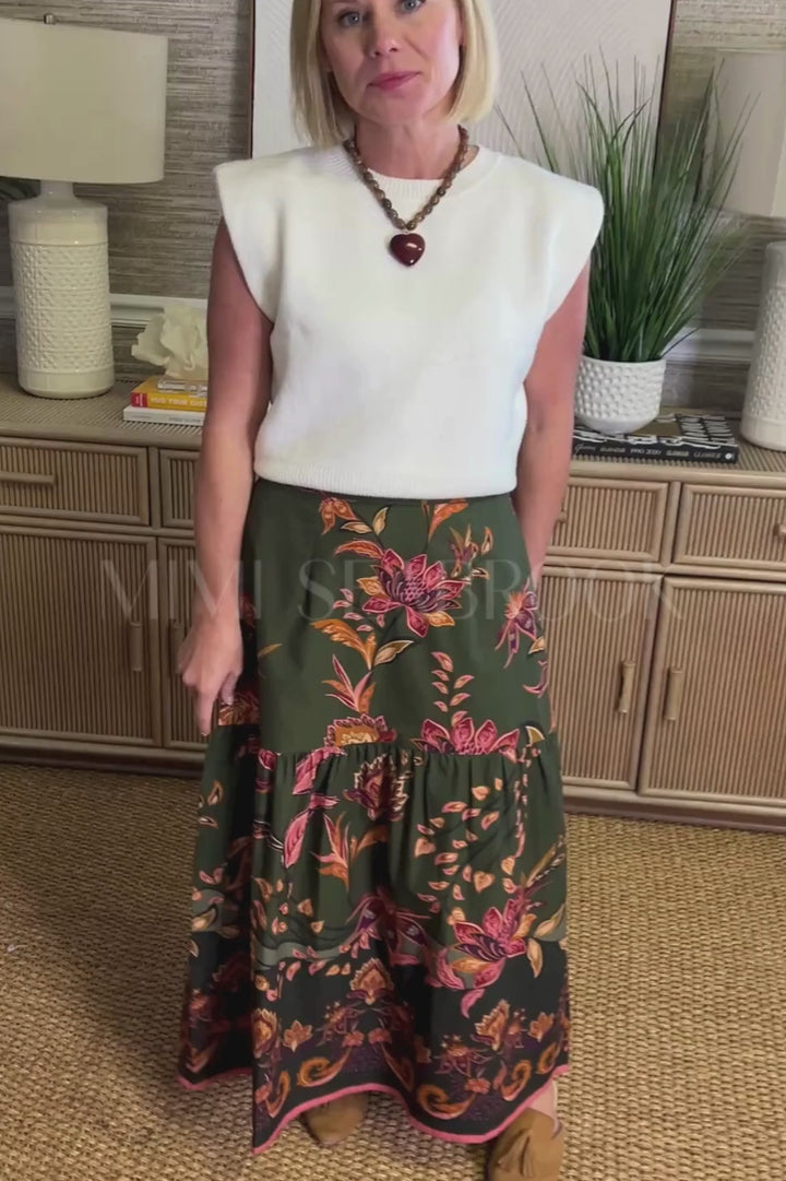 Ada skirt, olive trails