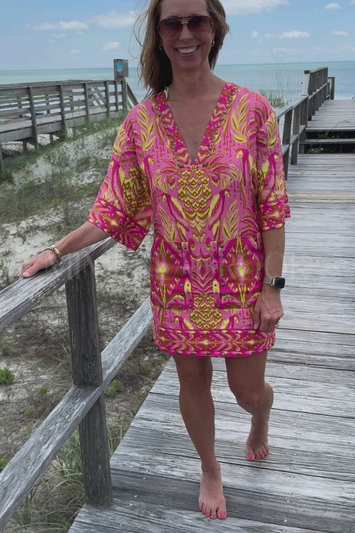 Pineapple Tapestry Mini Dress by Farm Rio