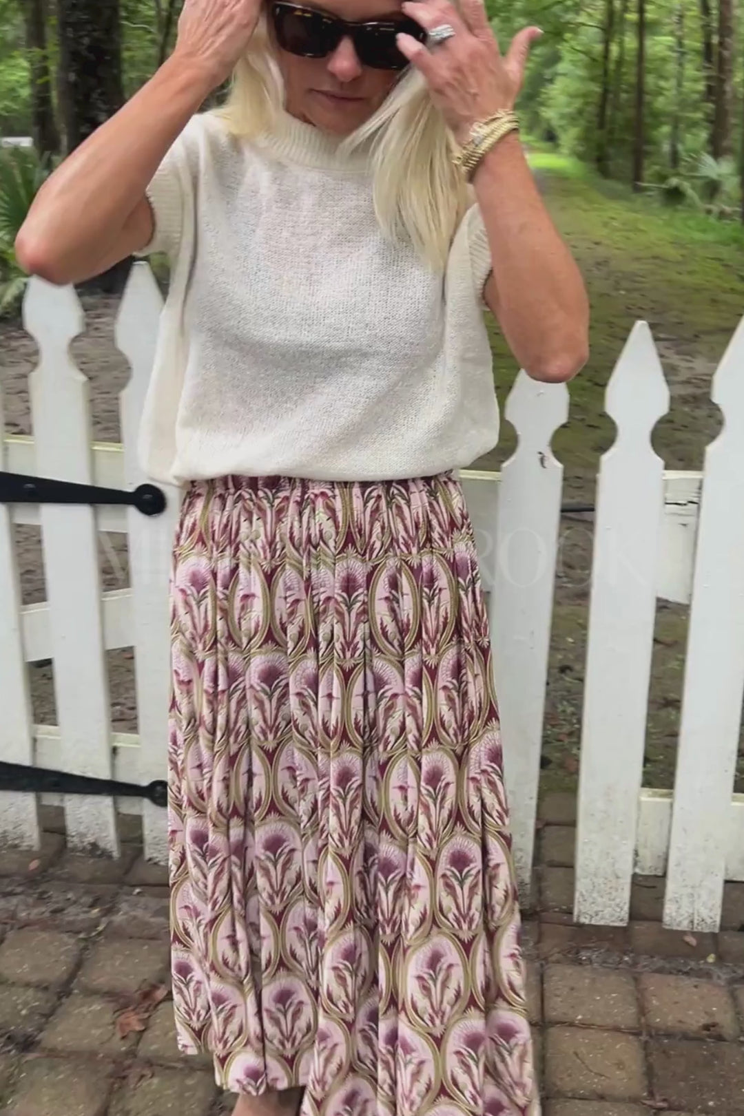 Garden Medal Midi Skirt by Farm Rio